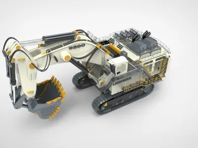 Liebherr R9200 Mining Excavator 3D model