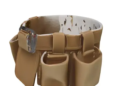 Professional Utility Work Tool Belt Low-poly 3D model