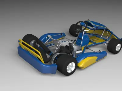 3d Kart go Free 3D model