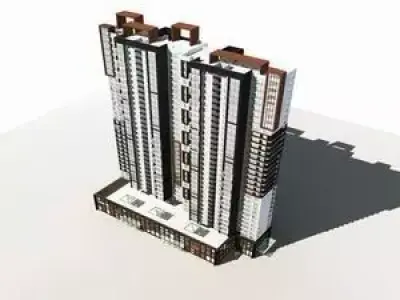 High-Rise Residential 3D model 12