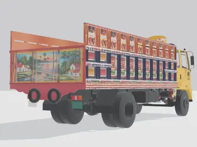Ashok Leyland 1214 IL Truck with body 3D model