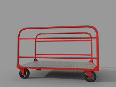 Platform Trolley B Low-poly 3D model