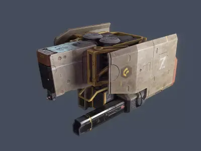 Drone Sci-fi Low-poly 3D model