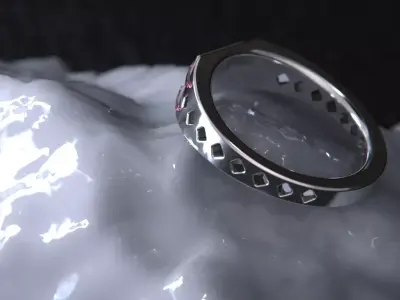 Crystal Geometry ring 3D model purchase