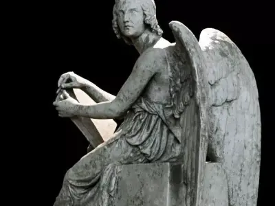 Angel Sculpture Low-poly 3D model