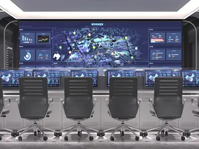 control room 3D model purchase