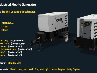 Kohler Industrial Mobile Generator 3D model