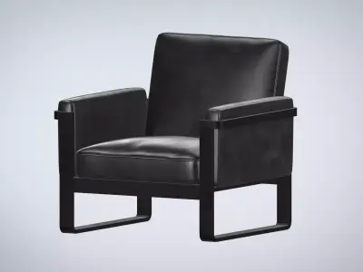 Furniture Chaise Lounge Chairs Industrial Chic Low-poly 3D model