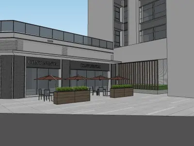 Commercial office building 3d model 3D model purchase