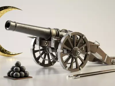 RAMADAN Cannon Low-poly 3D model