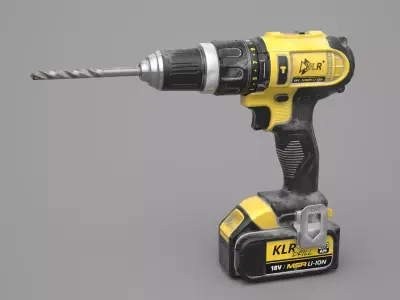 Game Ready Electric Drill  Low-poly 3D model