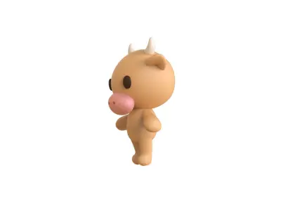 Little animal cute - Cow cute - Character005 Low-poly 3D model purchase