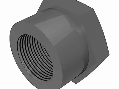 PVC End Caps - BSP Female Free 3D model