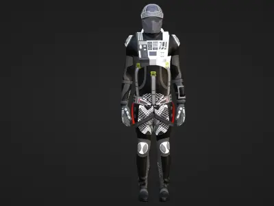 Robot Soldier - Assault Soldier Low-poly 3D model 24