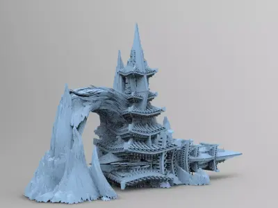 Emperor Monarch Cliff 2  3D model