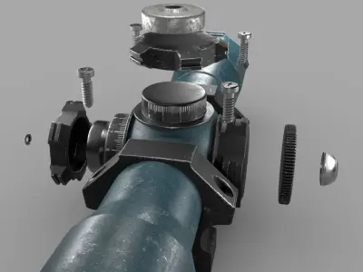 scope model sniper Free 3D model