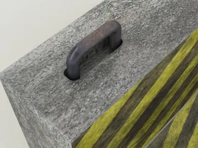 Concrete Barrier 3D model purchase