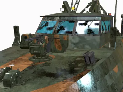 barco patrulha  Low-poly 3D model