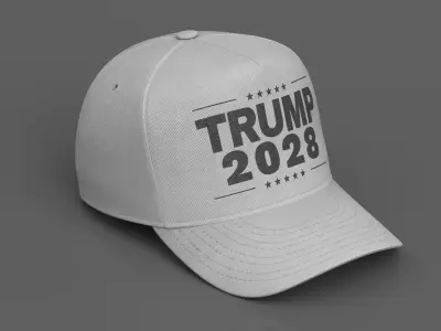 Trump 2028 Gray Cap 3D model