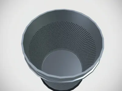 Office Dustbin Low-poly 3D model