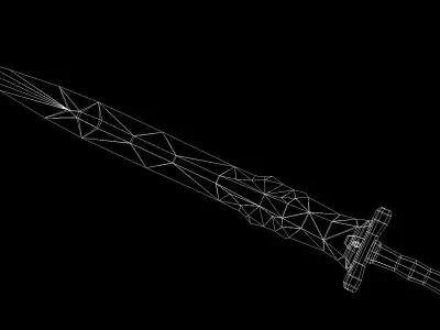 Sword Low-poly 3D model 44