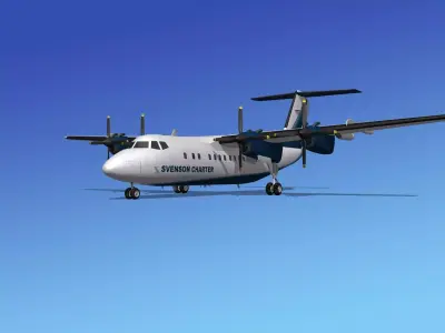 Dehavilland DHC-7 Svenson Charter 3D model