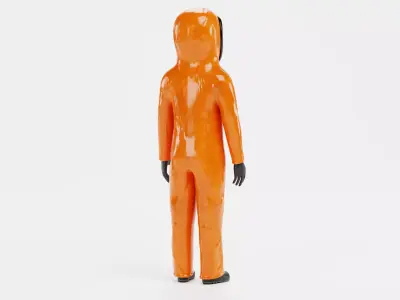 Protective Suit V8 - Hazmat Safety Coverall  3D model