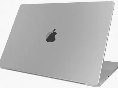 Apple MacBook Pro 16 M5 2025 Silver Rigged 3D model