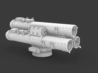 PM Mark 32 Surface Vessel Torpedo Tubes 3D print model