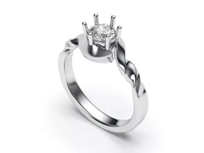 solitaire with ring sizes  8 part S95 3D print model