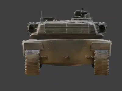 Desert Wasteland  Modern Tank 3D Model Low-poly 3D model
