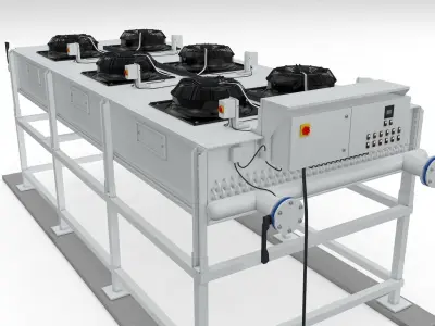 Industrial Radiator Chiller Cooler 3D model