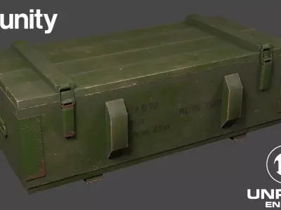 Soviet Military Box - PBR  Low-poly 3D model