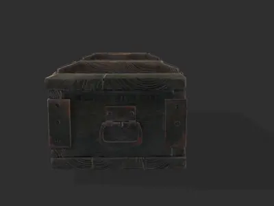 Military Wooden Box Low-poly 3D model purchase