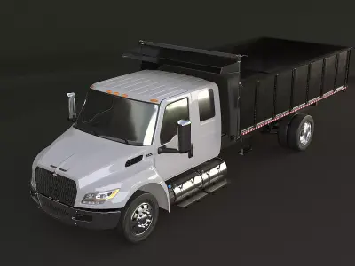 International MV Extended Cab Landscape Truck 3D model