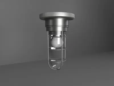 Railway lantern Low-poly 3D model