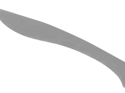 Falcata samurai sword Low-poly 3D model
