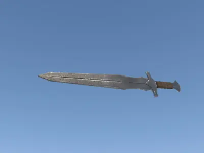 Sword from The elder scrolls v skyrim  Low-poly 3D model