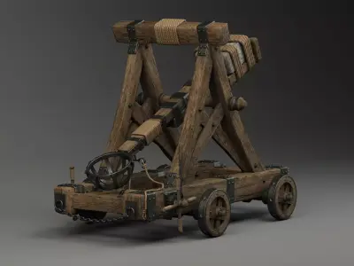 Medieval Catapult 3D model