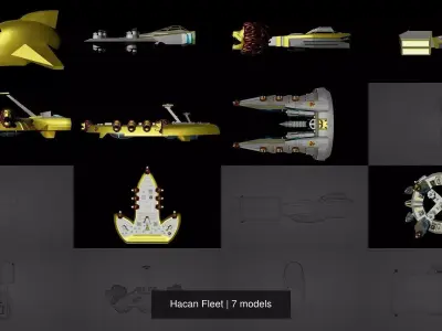 Hacan Fleet 3D Model Pack