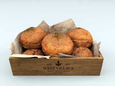 Vintage Bread In A Box 3D model