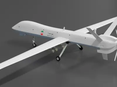 Iranian Dron Qods Mohajer 10 Blue 3D model