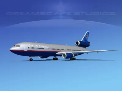 Douglas DC-10 United 2 3D model