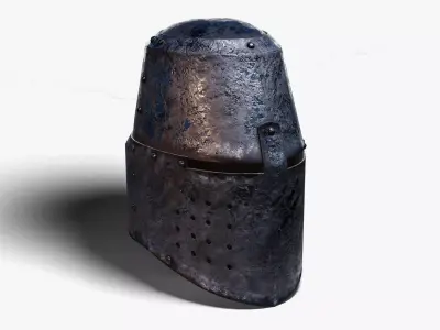 Great Helm Low-poly 3D model