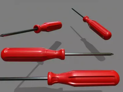 screwdriver Low-poly 3D model 36