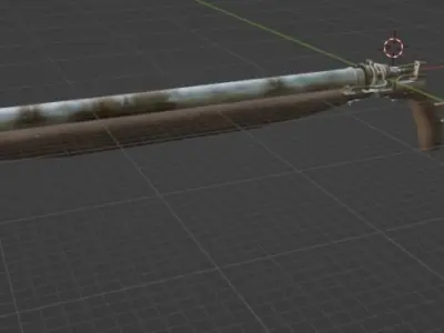 apocalypse fantasy gun 3D model