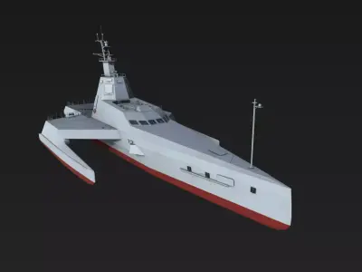 JARI-USV-A Low-poly 3D model