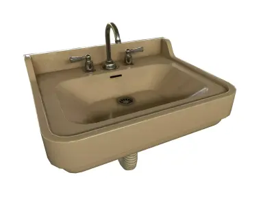 Dirty Sink Low-poly 3D model