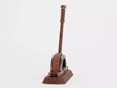 Rusty Lever - Rigged Low-poly 3D model