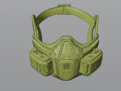 Gas Mask Low-poly 3D model get